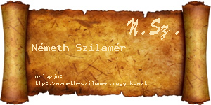 Németh Szilamér névjegykártya